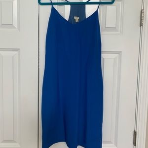 Jcrew royal blue slip dress